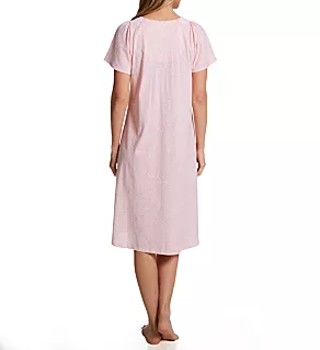 Watercolor Buds 42 Waltz Flutter Sleeve Gown Peach Floral Vine XL