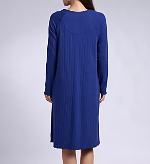 100% Cotton Pointelle Waltz Gown Sapphire S