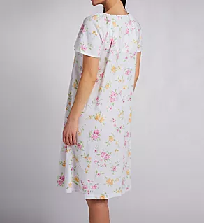 100% Cotton Jersey 42 Flutter Sleeve Waltz Gown Cotton Garden S