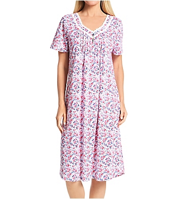 Carole Hochman 100% Cotton 42 Inch Short Sleeve Waltz Nightgown