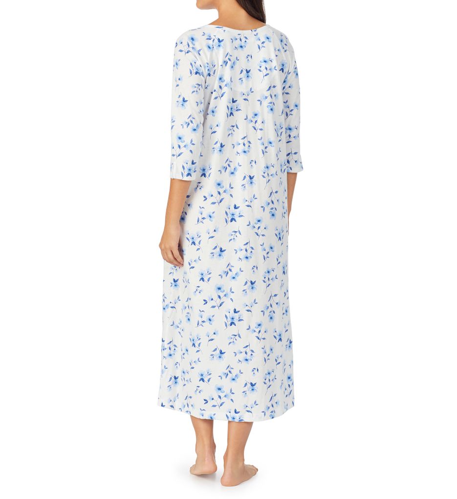Blue Floral Cotton Gown