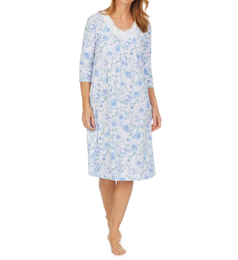 100% Cotton 3/4 Sleeve Waltz Gown-acs