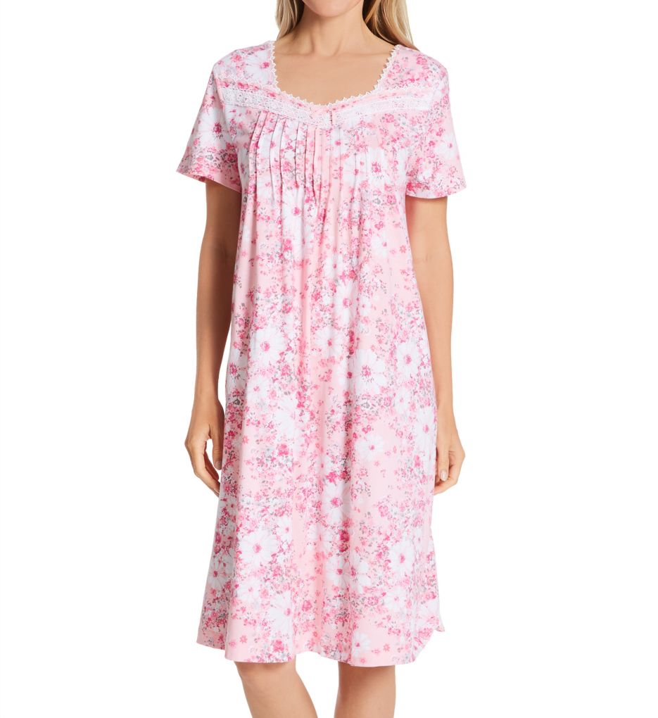 100% Cotton Waltz Short Sleeve Nightgown-acs