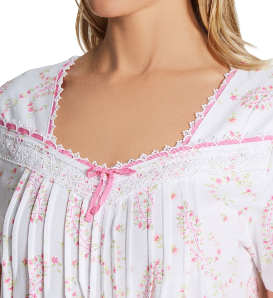 100% Cotton Waltz Short Sleeve Nightgown-cs2