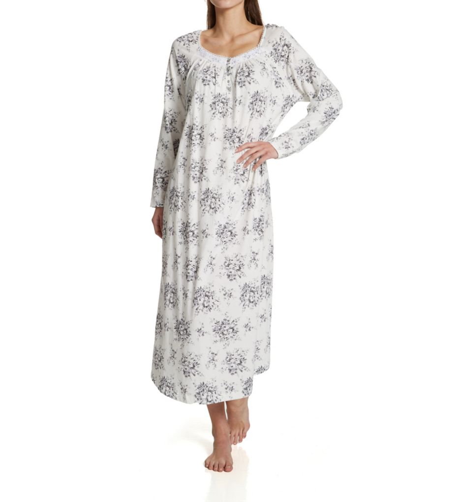 Jersey Knit Long Sleeve Nightgown-acs