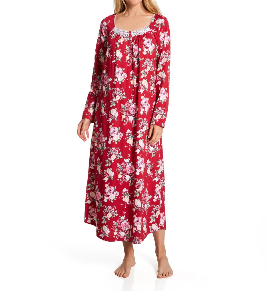 Jersey Knit Long Sleeve Nightgown-fs