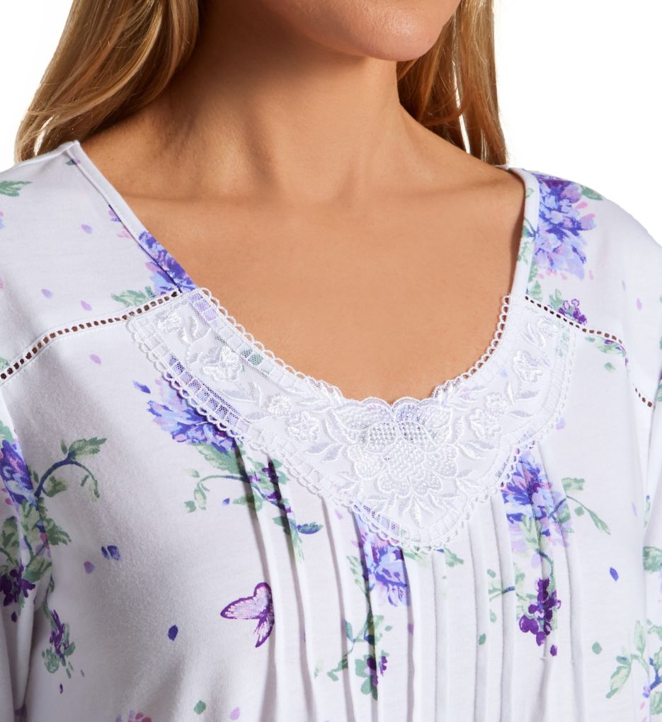 100% Cotton 3/4 Sleeve Waltz Nightgown-cs1