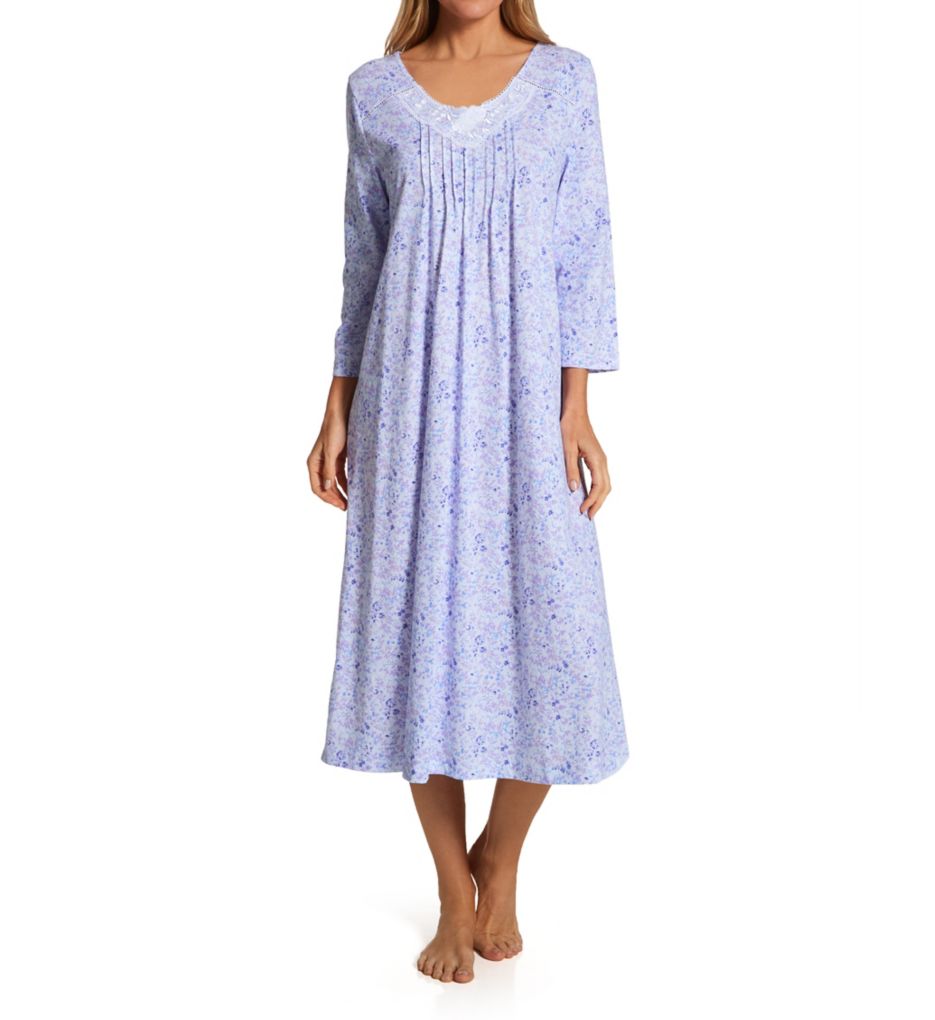 100% Cotton 3/4 Sleeve Waltz Nightgown-fs
