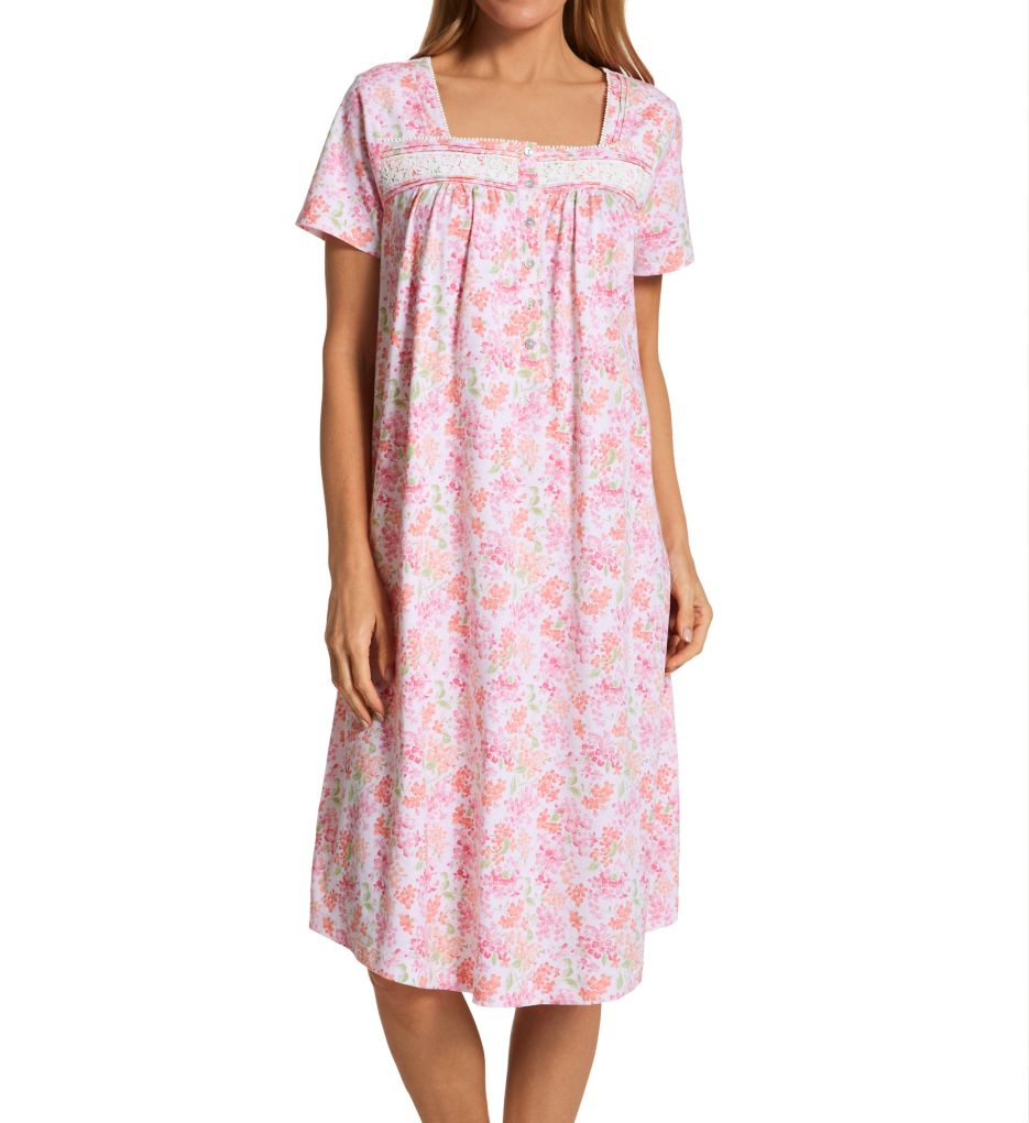 100% Cotton Short Sleeve Waltz Nightgown-acs