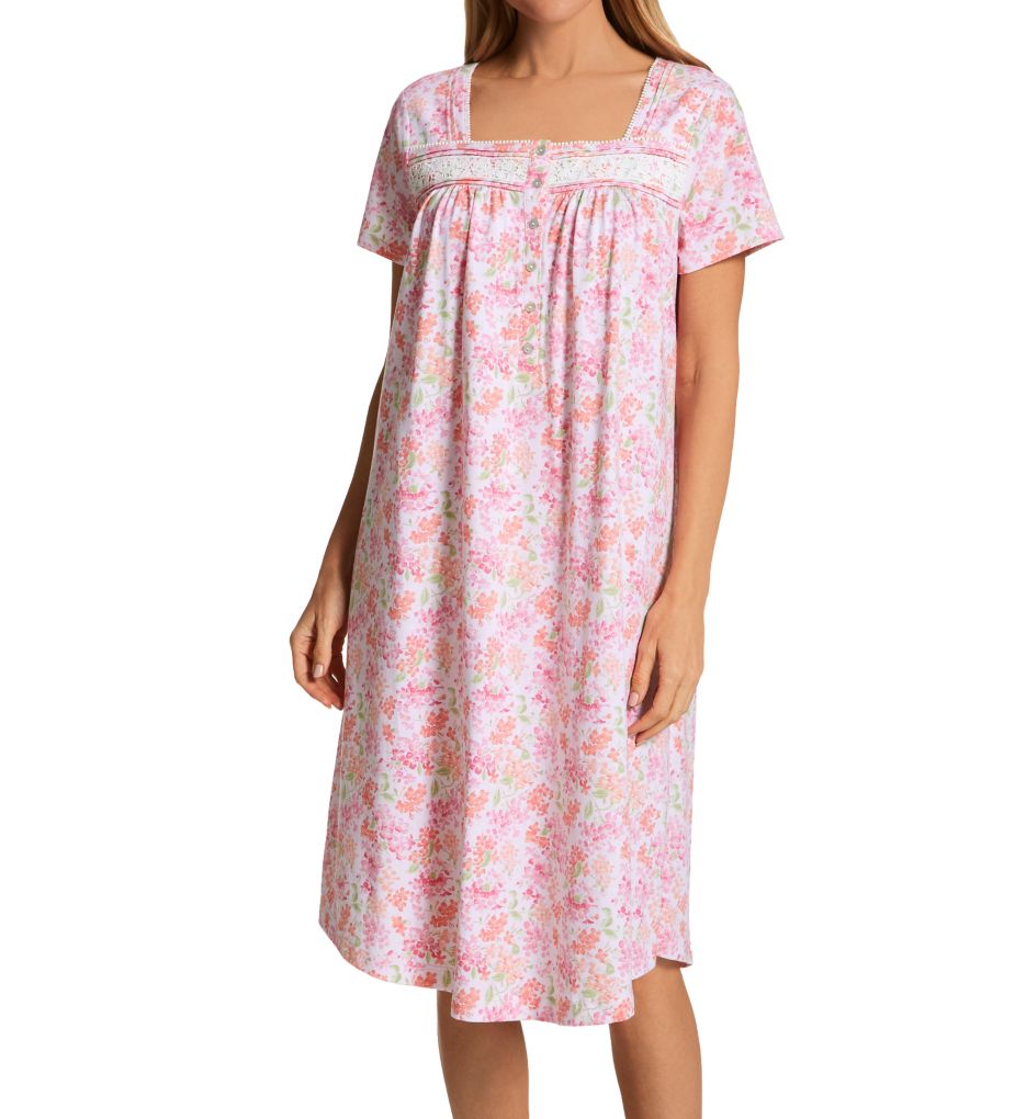 100% Cotton Short Sleeve Waltz Nightgown-fs