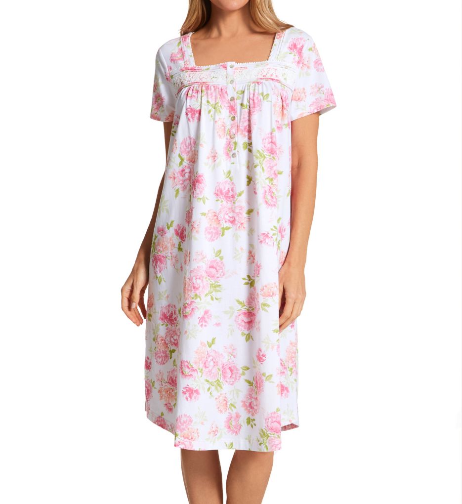 100% Cotton Short Sleeve Waltz Nightgown-fs