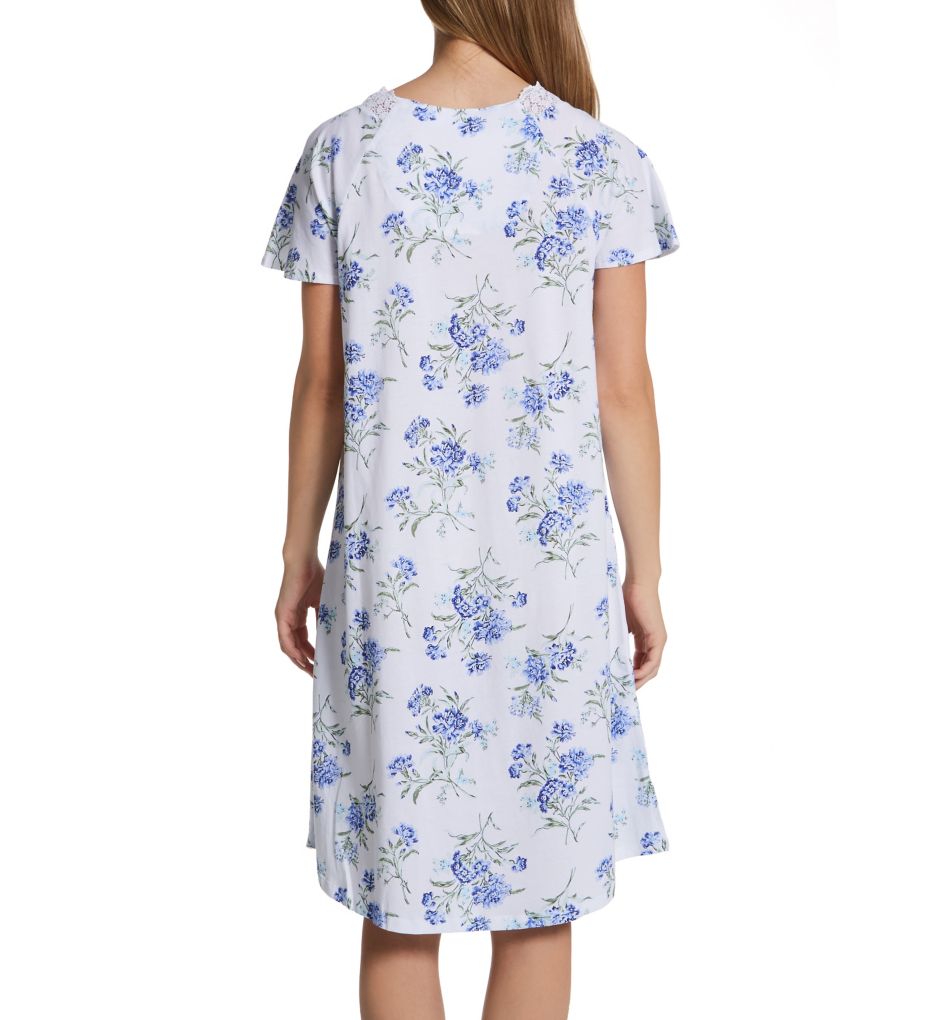 100% Cotton Blue Dream Short Sleeve Waltz Gown-bs