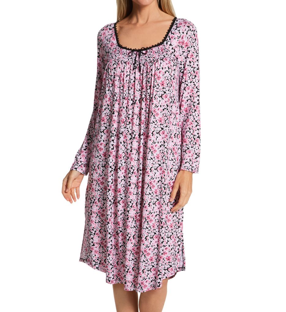 Long Sleeve 42 Inch Nightgown Blooming Fields M by Carole Hochman