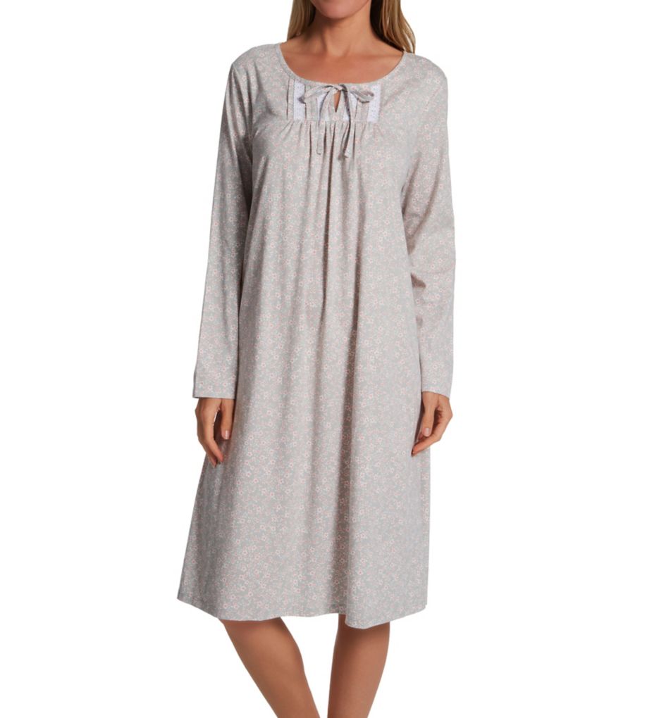 100% Cotton Jersey Long Sleeve Waltz Gown-acs