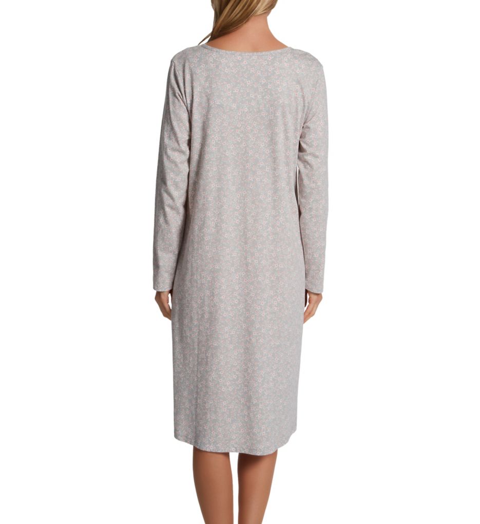 100% Cotton Jersey Long Sleeve Waltz Gown-bs