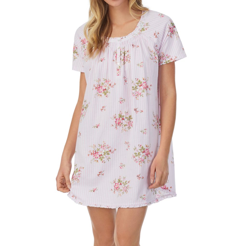 100% Cotton Short Sleeve Chemise-acs