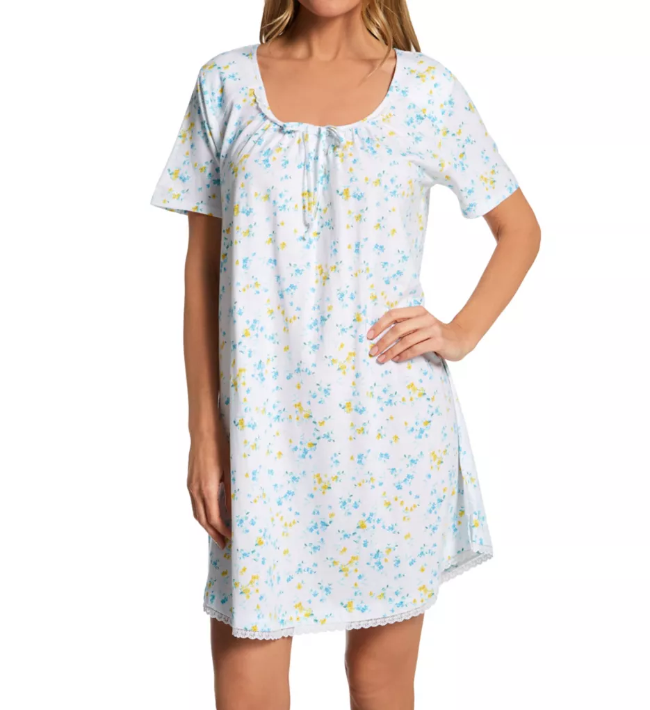 100% Cotton Knit Short Sleeve Nightgown