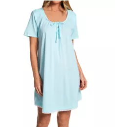 100% Cotton Knit Short Sleeve Nightgown