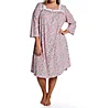 Carole Hochman 100% Cotton Knit Floral 3/4 Sleeve Waltz Nightgown CH82601 - Image 5