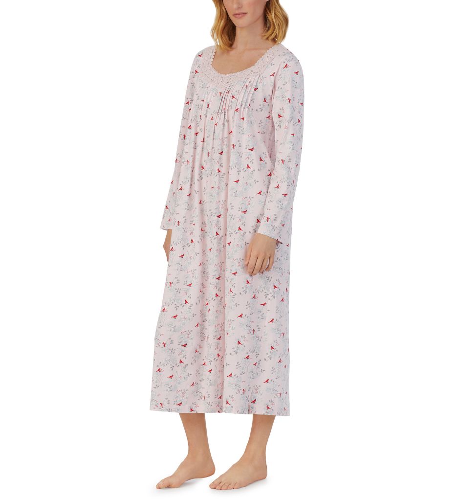 100% Cotton Jersey Long Sleeve Gown-acs