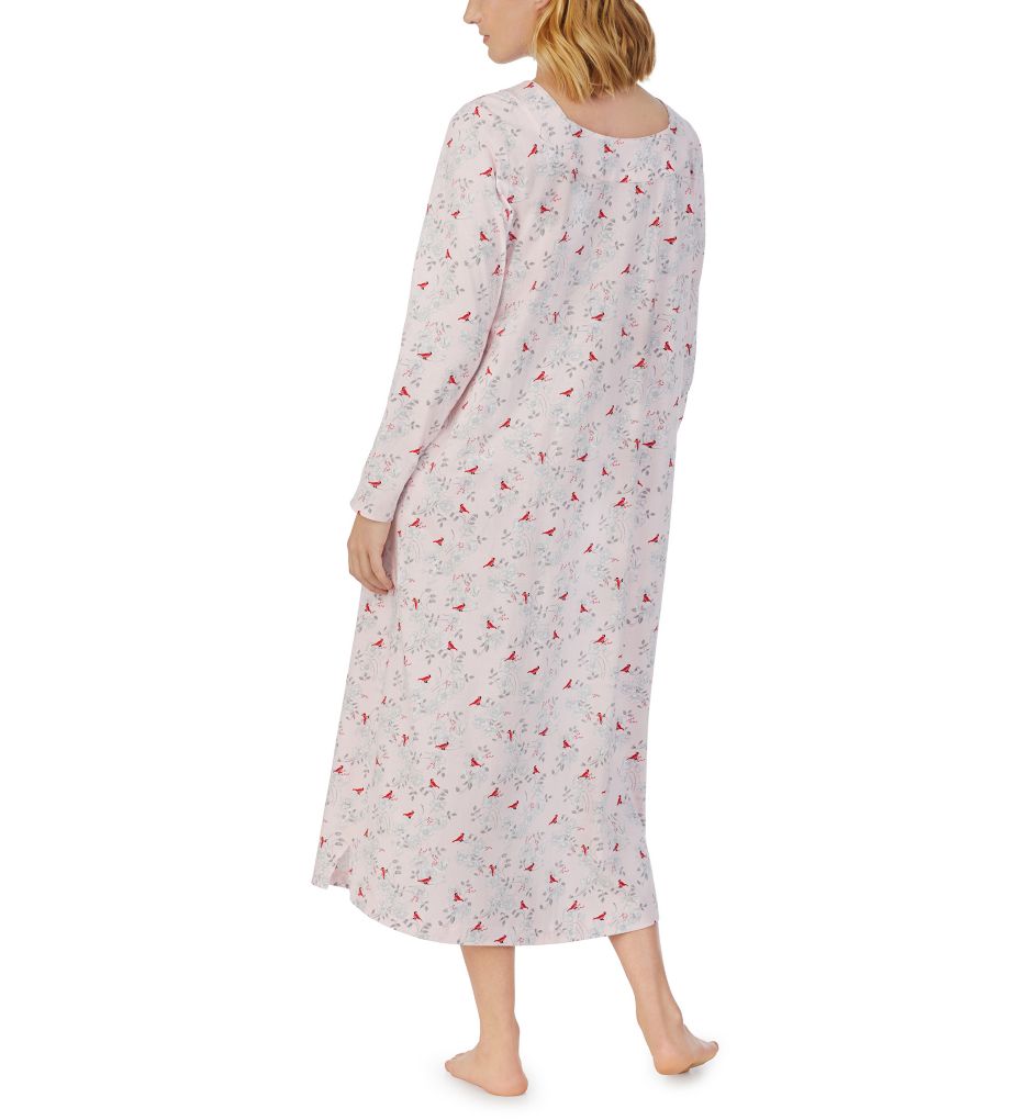 100% Cotton Jersey Knit Long Sleeve Gown Cardinal Floral L by