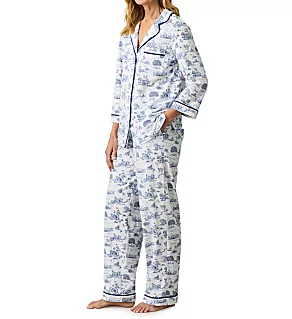White Countryside Cotton Long Pajama Set