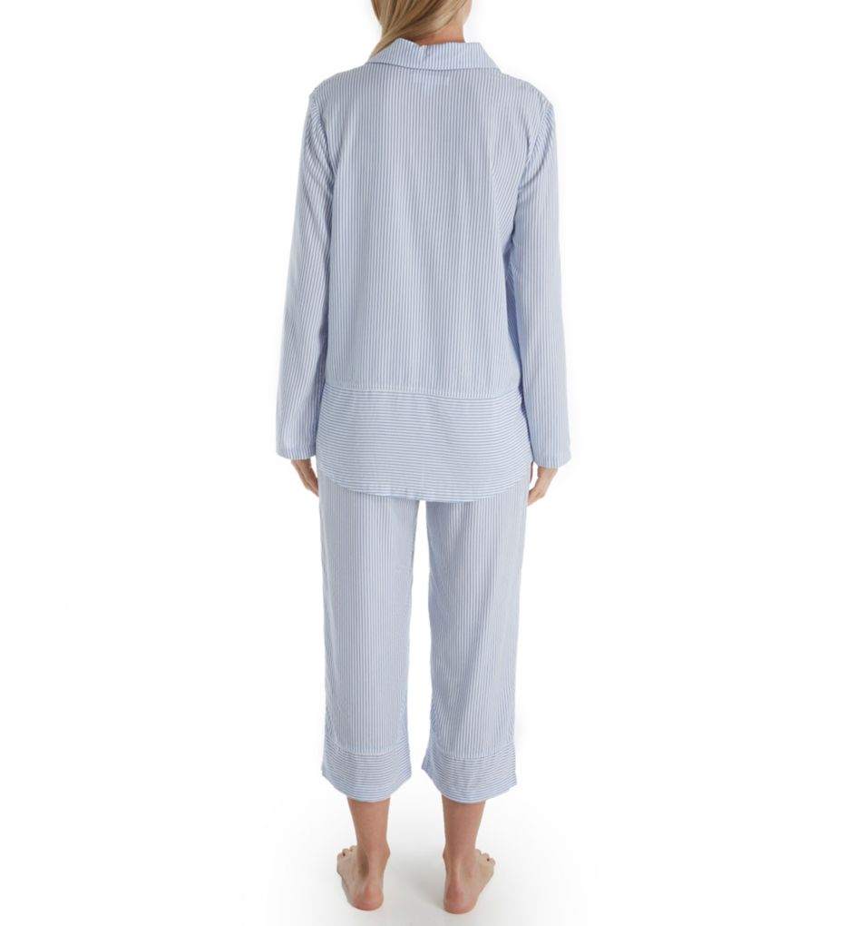 Blue Whisper Woven Capri PJ Set