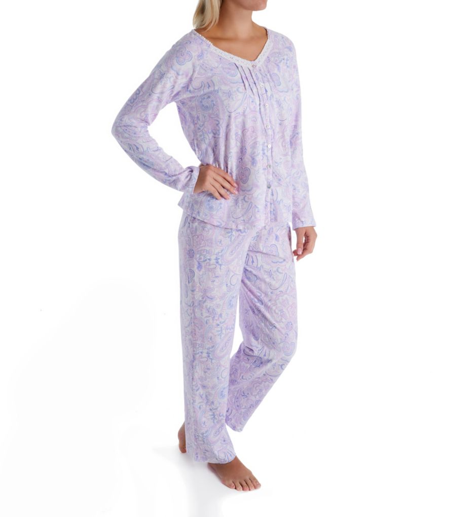 Lilac Long Sleeve & Long Pant Cotton PJ Set-acs