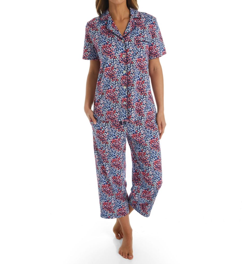 100% Cotton Short Sleeve Capri PJ Set-fs