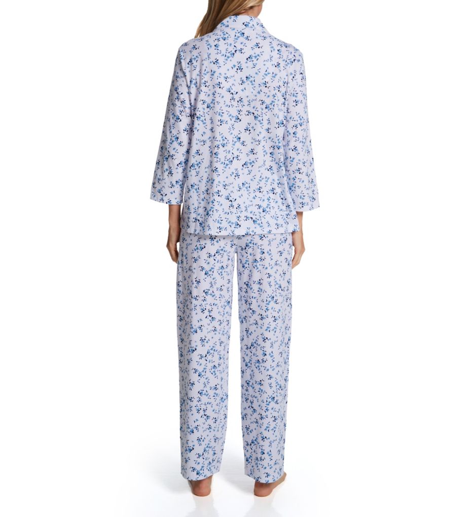 Blue Toile 3/4 Sleeve Notch Collar PJ Set-bs