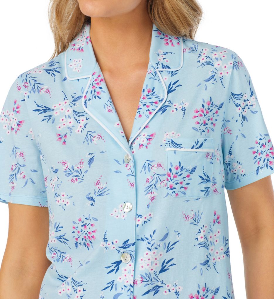 Carole Hochman 100% Cotton Knit Short Sleeve Notch Collar PJ Set CH92600 - Image 5