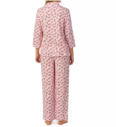 100% Cotton Knit 3/4 Sleeve Long PJ Set