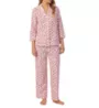 Carole Hochman 100% Cotton Knit 3/4 Sleeve Long PJ Set CH92602 - Image 1