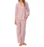 Carole Hochman 100% Cotton Knit 3/4 Sleeve Long PJ Set CH92602