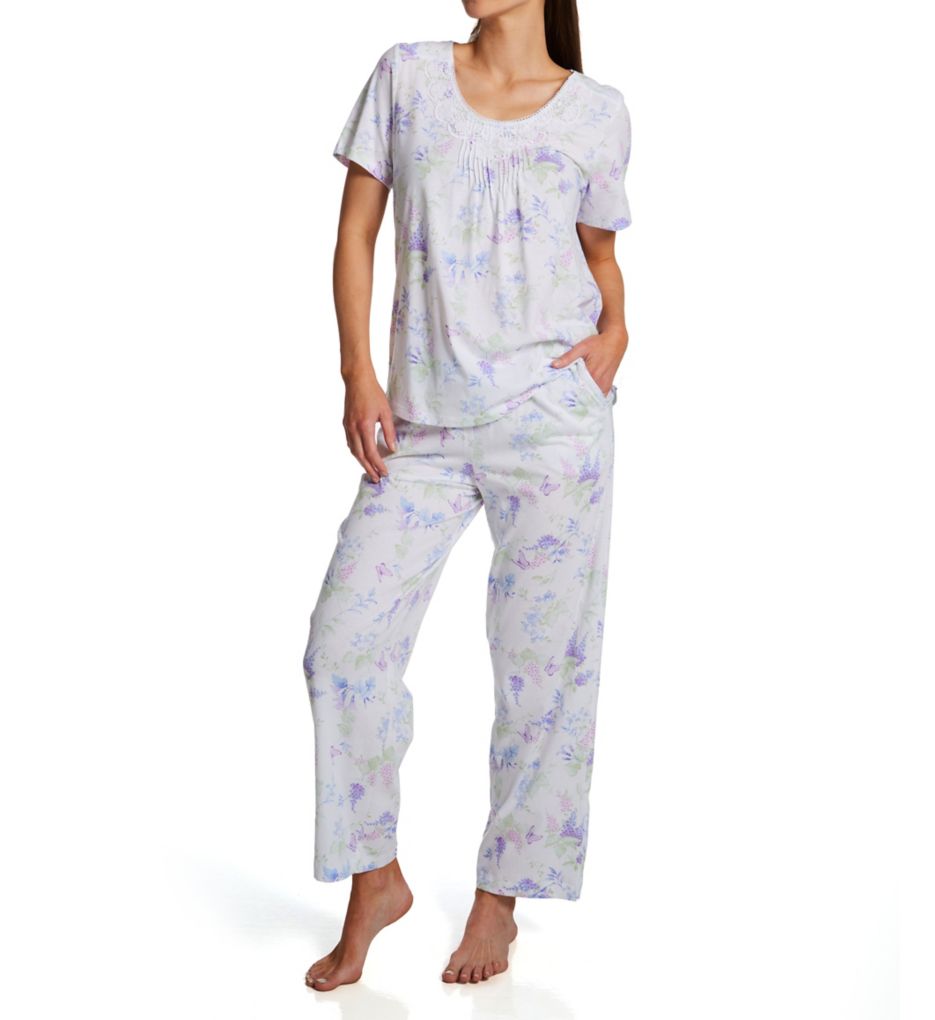 Butterfly Garden Short Sleeve Long PJ Set-acs