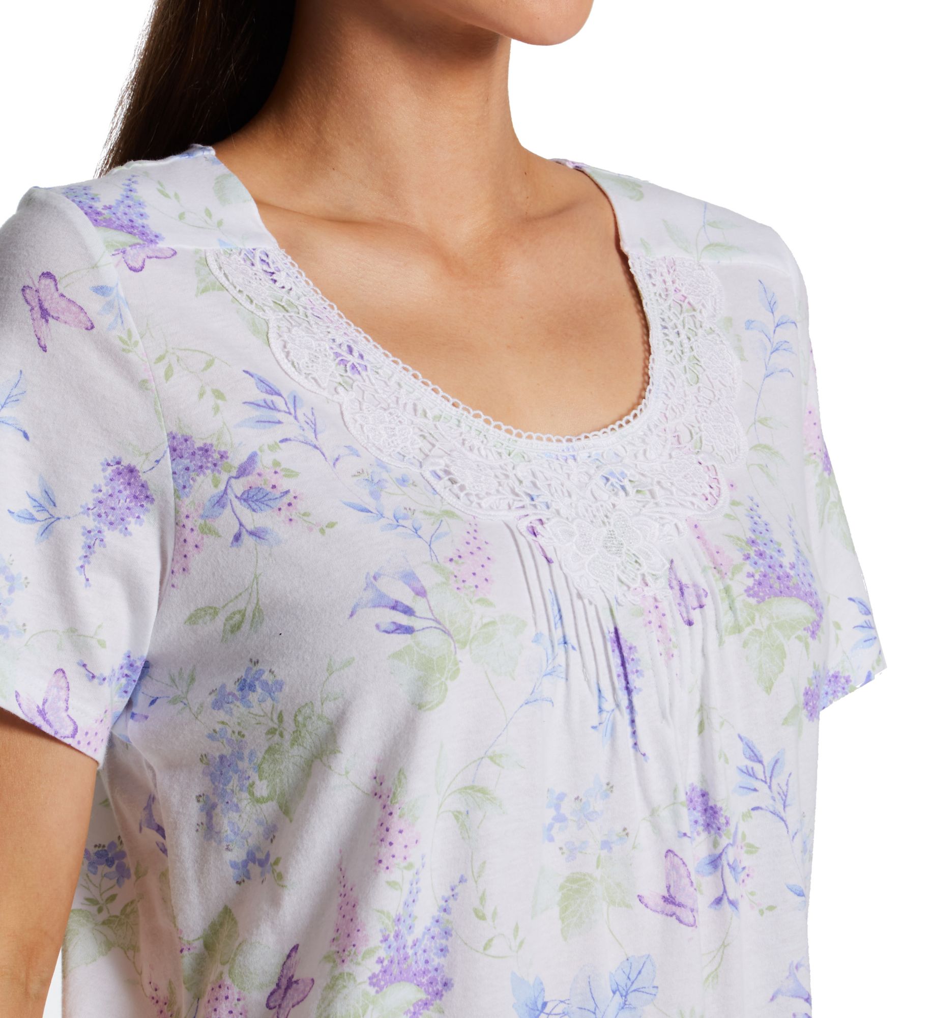 Carole Hochman Butterfly Garden Short Sleeve Long PJ Set CH92656 - Image 3