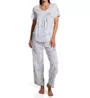 Carole Hochman Butterfly Garden Short Sleeve Long PJ Set CH92656 - Image 1