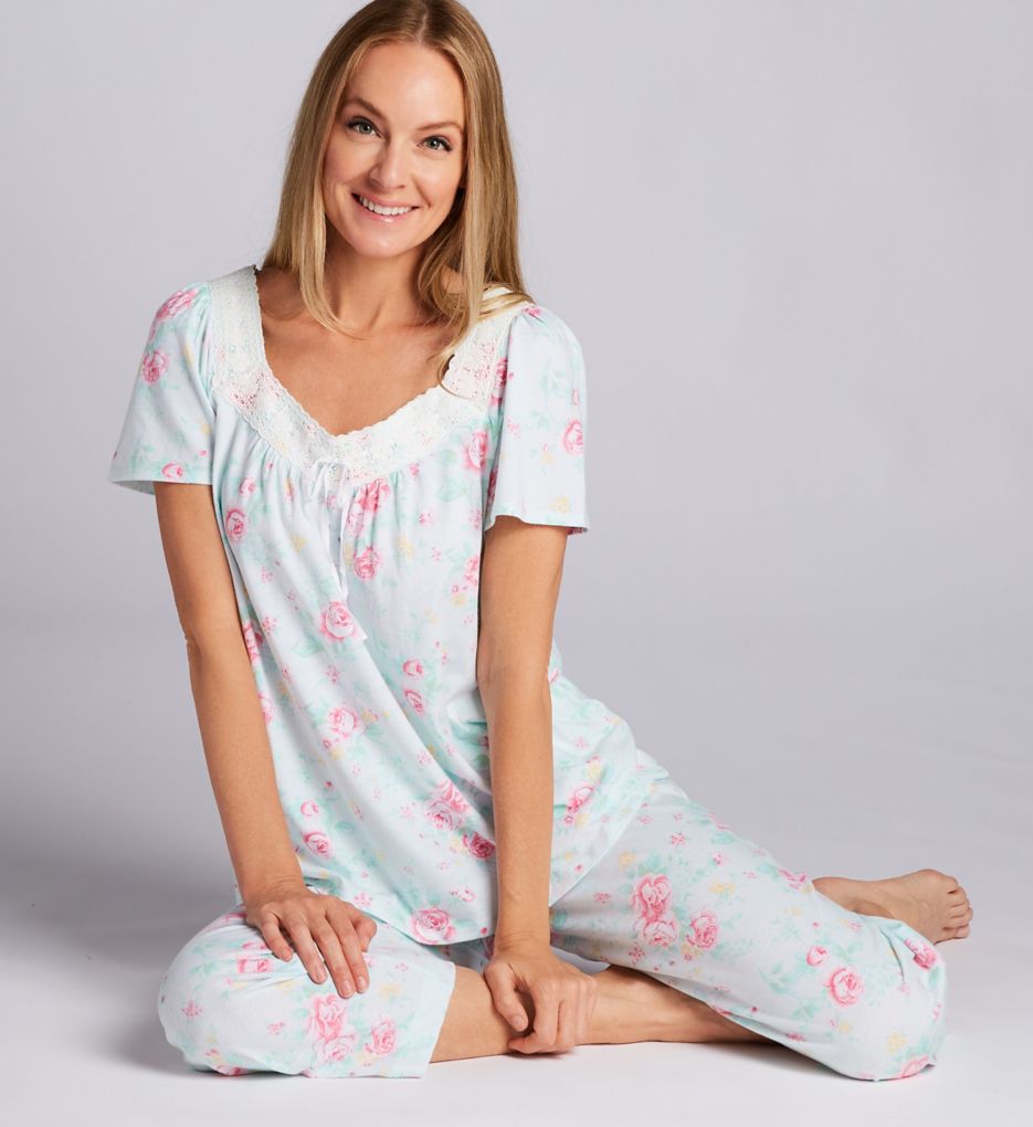 French Garden Flutter Sleeve Capri PJ Set-acs