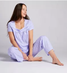 100% Cotton Knit Sweet Ditsy Long PJ Set Sweet Ditsy S