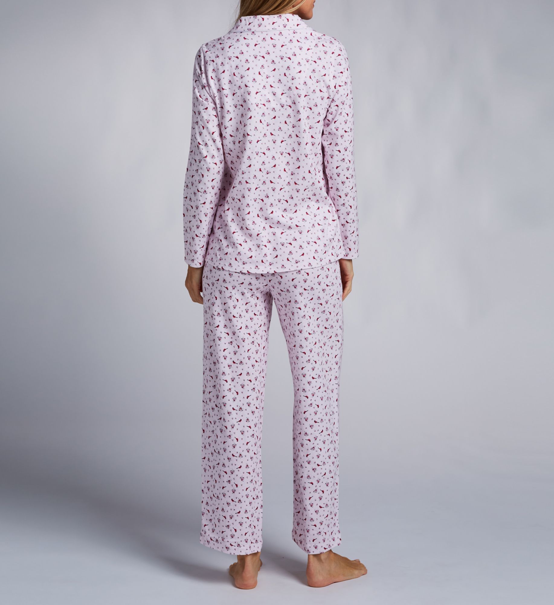 Carole Hochman 100% Cotton Knit Cardinal Rose PJ Set CH92664 - Image 2