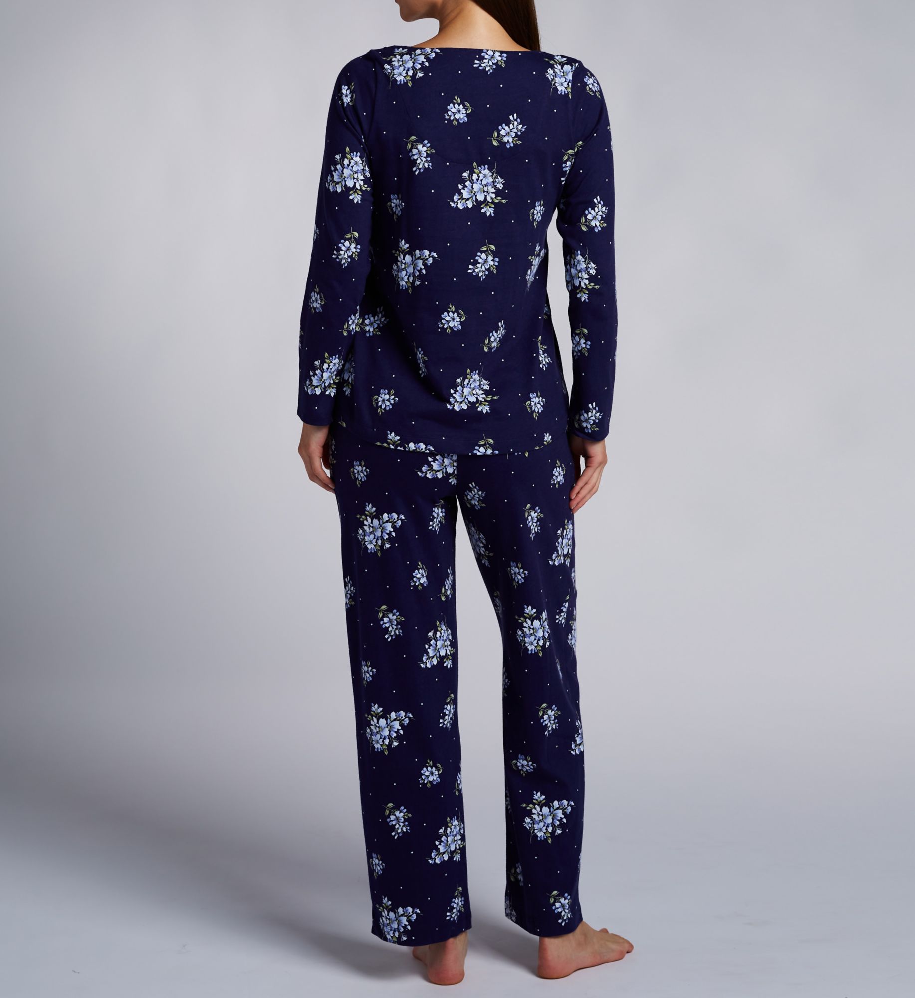 Carole Hochman 100% Cotton Knit Navy Bouquet PJ Set CH92668 - Image 2