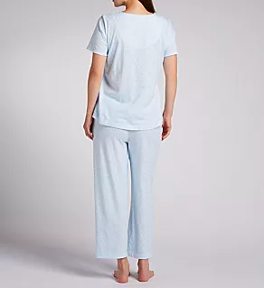 100% Cotton Jersey Short Sleeve Capri PJ Set