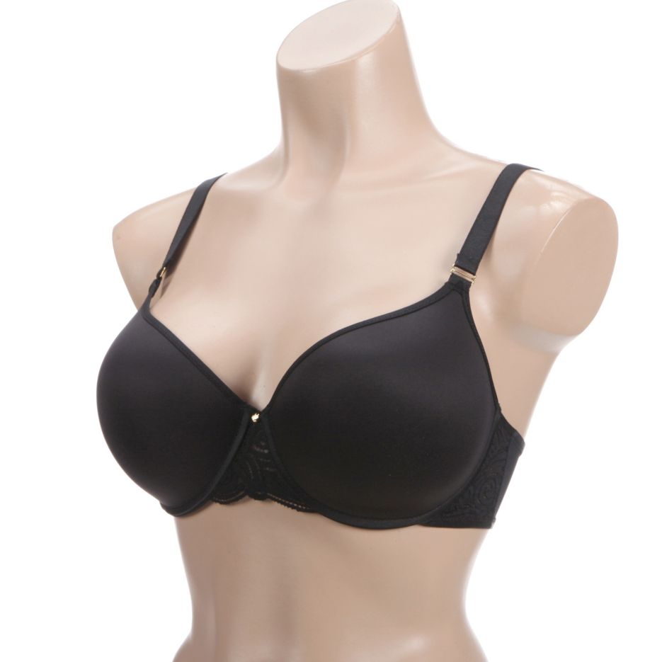 Pyramide Lace Back Memory Foam Bra Black 40B