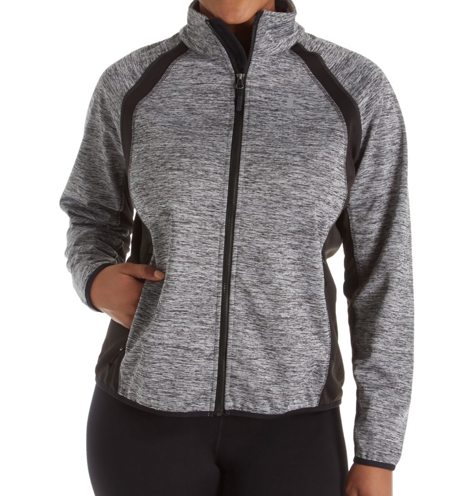 Plus Size Bonded Sport Knit Softshell Jacket-fs