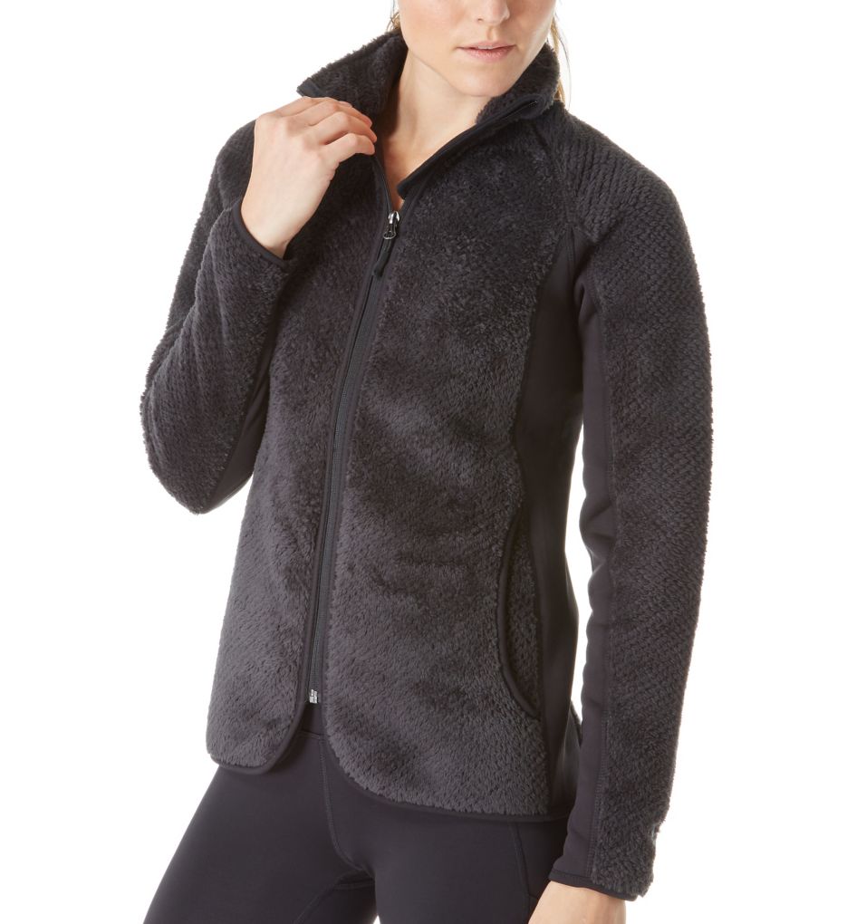 Lux Faux Fur Bonded Fleece Knit Jacket-gs