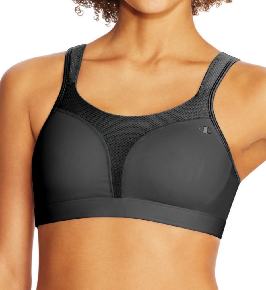 Champion Black Plus Size Motion High Impact Sports Bra US 38dd UK