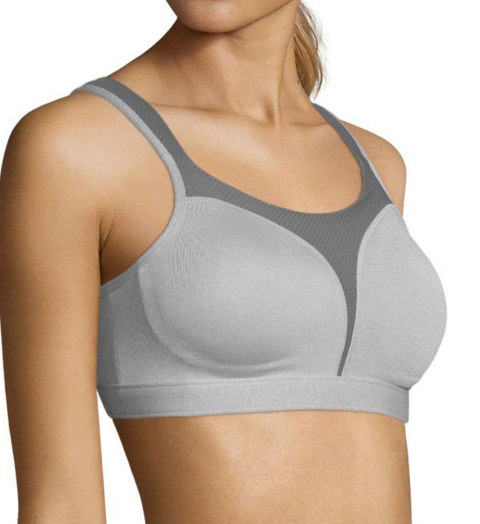 Champion 1602 Spot Comfort Sports Bra 42DDD Oxford Heather Medium Grey