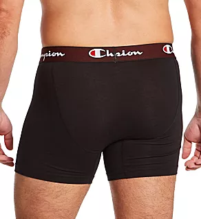 Cotton Stretch Performance Boxer Brief - 4 Pack Black S