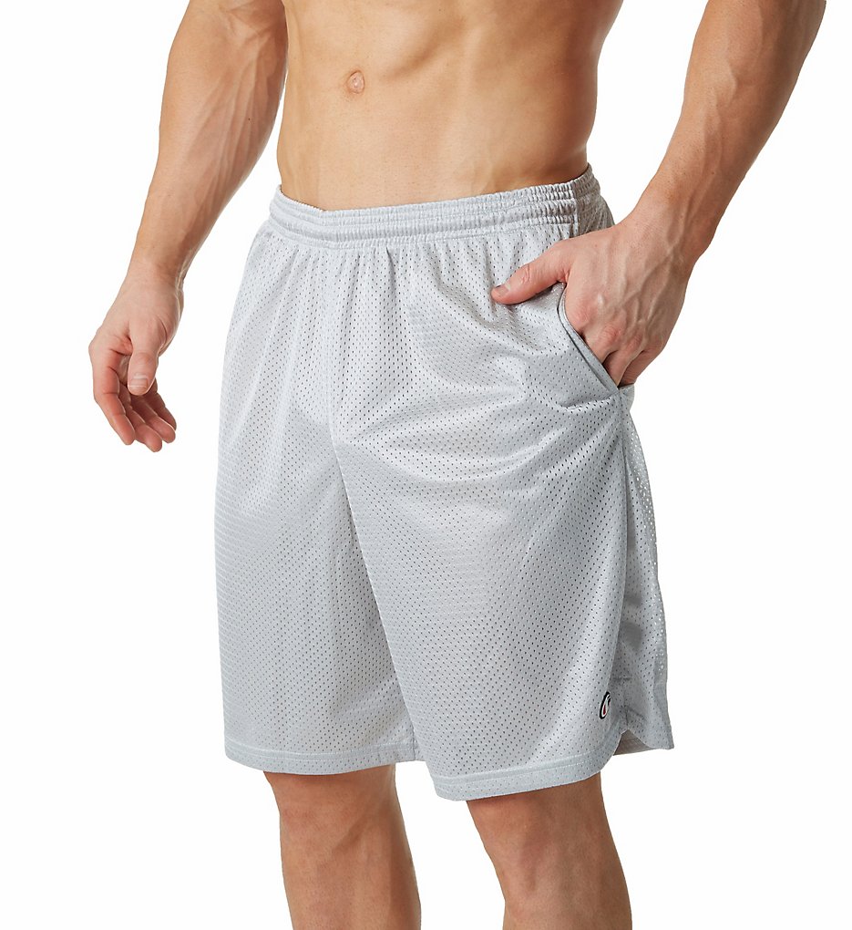 Champion 81622 Long Mesh Short with Pockets (Athletic Grey)