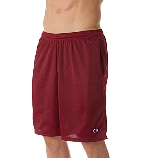 Long Mesh Short with Pockets Bordeaux Red S